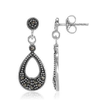 Pendientes en plata con Marcasita