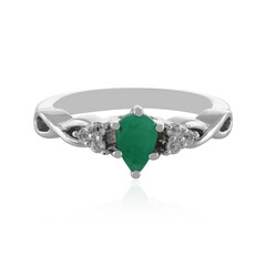 Anillo en plata con Esmeralda de Socoto
