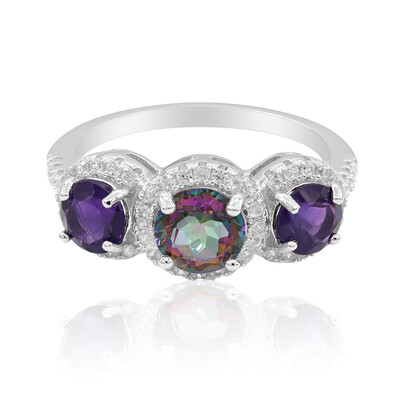 Anillo en plata con Cuarzo místico