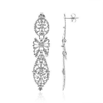 Pendientes en plata (Joias do Paraíso)