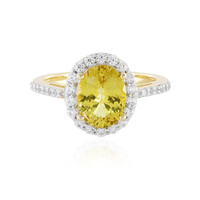 Anillo en plata con Apatita dorada