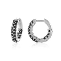 Pendientes en plata con Espinela negra