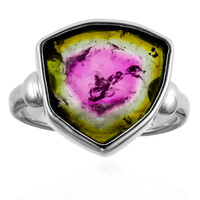 Anillo en plata con Turmalina sandía