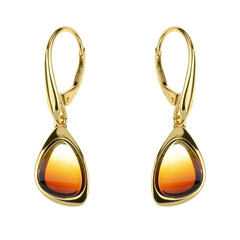 Pendientes en plata con Ámbar báltico