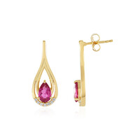 Pendientes en plata con Rubelita