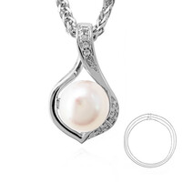 Collar en plata con Perla blanca Freshwater