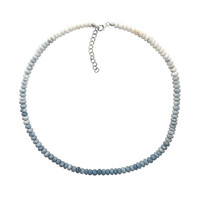 Collar en plata con Ópalo azul