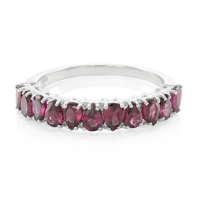 Anillo en plata con Rodolita de Rajastán