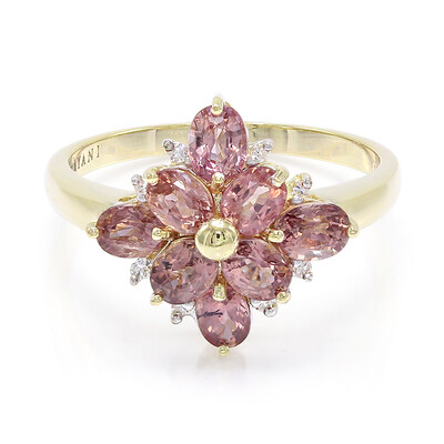 Anillo en oro con Zafiro Padparascha no calentado (AMAYANI)