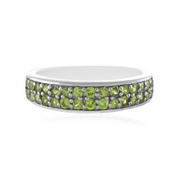 Anillo en plata con Demantoide de Rusia