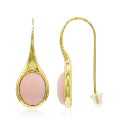 Pendientes en plata con Ópalo rosa
