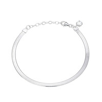Brazalete en plata con Topacio blanco