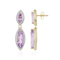 Pendientes en plata con Amatista Rosa de Francia