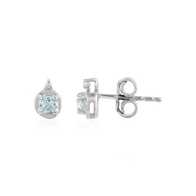 Pendientes en plata con Topacio azul cielo