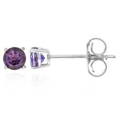 Pendientes en plata con Topacio color mora