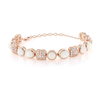 Brazalete en plata con Piedra de Luna blanca (KM by Juwelo)