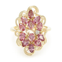 Anillo en oro con Zafiro Padparascha no calentado (AMAYANI)