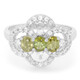 Anillo en plata con Turmalina cuprífera