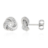 Pendientes en plata con Diamante sal y pimienta