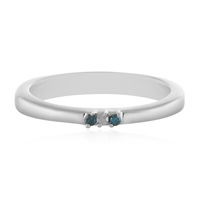 Anillo en plata con Diamante I4 (J)