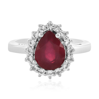 Anillo en plata con Rubí de Madagascar