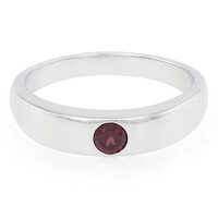 Anillo de hombre en plata con Rodolita de Brasil