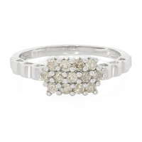 Anillo en plata con Diamante chocolate