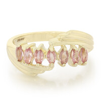 Anillo en oro con Zafiro Padparascha no calentado