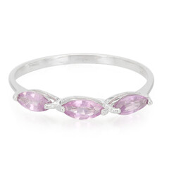 Anillo en plata con Zafiro de Ceilán púrpura no calentado