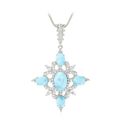 Collar en plata con Larimar (Dallas Prince Designs)