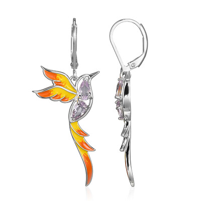 Pendientes en plata con Amatista Rosa de Francia