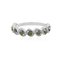 Anillo en plata con Diamante I3 verde
