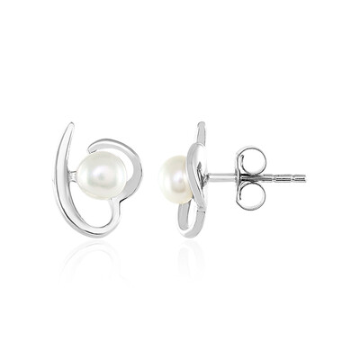 Pendientes en plata con Perla Freshwater