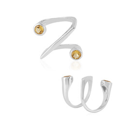 Anillo en plata con Berilo amarillo (de Melo)