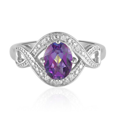 Anillo en plata con Topacio Místico