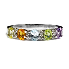 Anillo en plata con Citrino de color limón