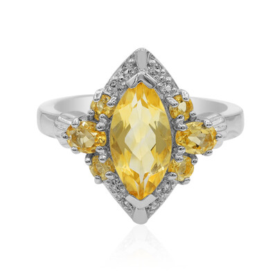 Anillo en plata con Citrino