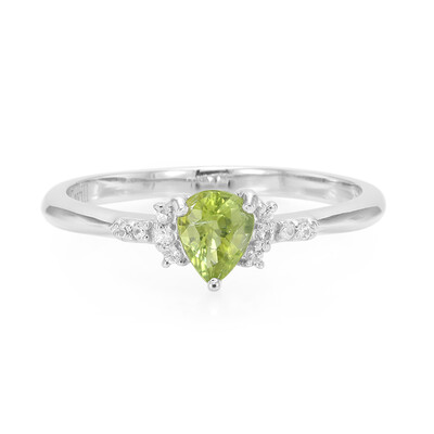 Anillo en plata con Turmalina cuprífera