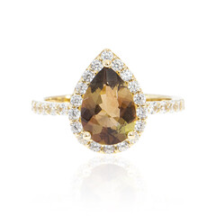 Anillo en oro con Andalucita