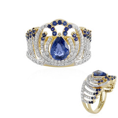 Anillo en oro con Zafiro azul (D'vyere)