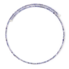 Collar al cuello en acero con Tanzanita (Riya)