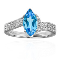 Anillo en plata con Topacio de Marambaia