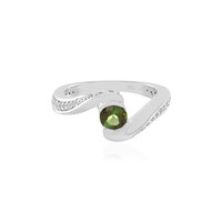 Anillo en oro con Turmalina verde