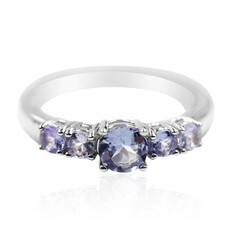Anillo en plata con Tanzanita sin calentar