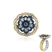 Anillo en plata con Aguamarina de Tanzania (Gems en Vogue)