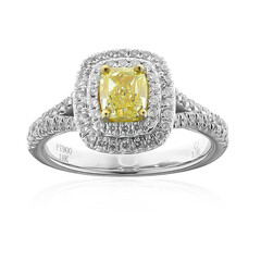 Anillo en platino con Diamante amarillo SI2 (CIRARI)