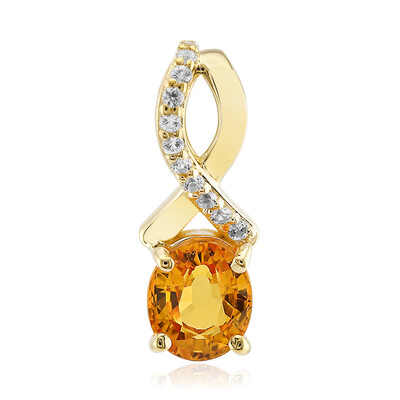 Colgante en oro con Zafiro naranja de Ban Ka Cha