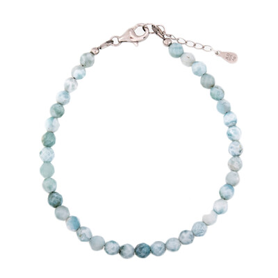 Brazalete en plata con Larimar