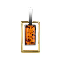 Colgante en plata con Ámbar báltico