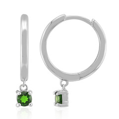 Pendientes en plata con Diópsido de Rusia